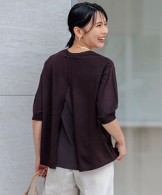 23区 【ご好評につきカラー追加/洗える】ヴィスコースストレッチ バックデザイン ニット