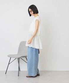 AMERICAN HOLIC 汗染み防止・異素材ペプラムプルオーバー
