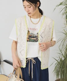 AMERICAN HOLIC クロシェ風ニットベスト