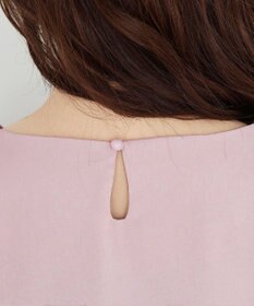 Tiaclasse 【洗える】リボン付きタックフレア袖ブラウス