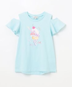 ANY KIDS 接触冷感 しろくま オフショルダー Tシャツ