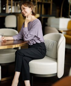 ANY SIS 【蓄熱効果】サーモトロン 2WAYストレッチ テーパードパンツ（チェック柄）