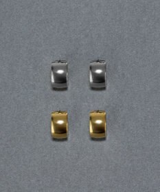 Phoebe 【金属アレルギー対応】ワンタッチワイドフープミニピアス　ゴールド/サージカルステンレス