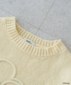 earth music&ecology 【予約】Disney/ミッキーコード刺繍ニットプルオーバー