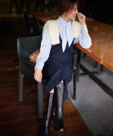 23区 L CANCLINI スカーフ ディテール シャツ