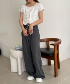 WEGO モチーフデニムタックパンツ