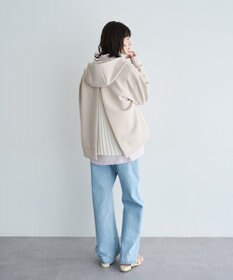 YECCA VECCA バックプリーツZIPフーディー