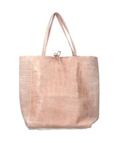 INTER-CHAUSSURES 【ANDREA CARDONE ITALI】ファスナー付き型押しレザートートバッグ