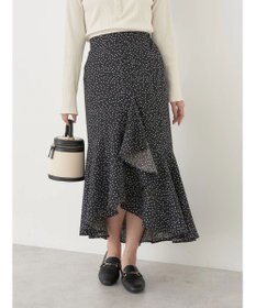 earth music&ecology アシメラッフルヘムスカート