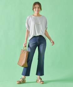 ANY 【A4サイズ収納可】バンブー調ハンドルカゴバッグ