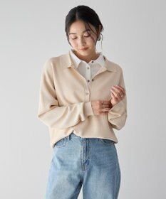 YECCA VECCA 2wayレイヤード風ポロニット