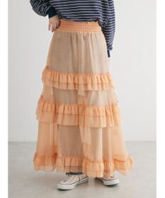 Green Parks ・ＥＬＥＮＣＡＲＥ　ＤＵＥ　シアーフリルティアードスカート