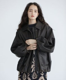 Green Parks ■ＥＳＣＡＲ　フェイクレザーバルーンブルゾン