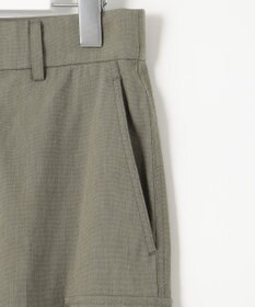 自由区 L 【洗える・ストレッチ素材】リネンヴィスコース ストレッチ カーゴパンツ