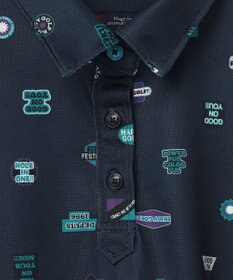 23区GOLF 【WOMEN】【UVケア/吸水速乾】マルチステッカープリント ポロシャツ