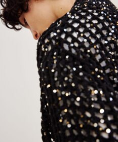 BEIGE， 【洗える】BARQUIER / スパンコールニット