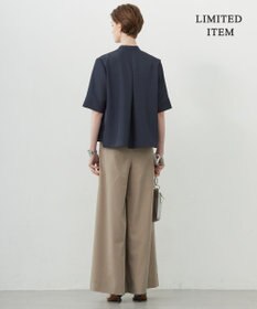 ICB L 【WEB限定・接触冷感・速乾・洗える】シルキーツイル 半袖クロップドシャツ