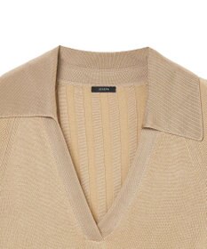 JOSEPH 【洗える】サティニーリブ　ロングスリーブポロニット