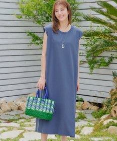 Tiaclasse 【洗える】フレンチスリーブカットソーワンピース