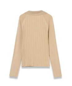 JOSEPH 【洗える】サティニーリブ　ロングスリーブポロニット