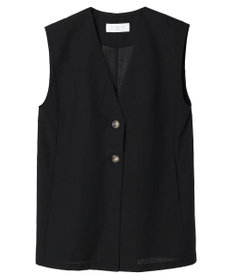 Green Parks 綿麻混シングルミディ丈ベスト