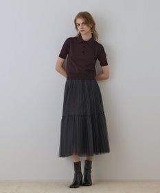 GRACE CONTINENTAL チュールティアードスカート