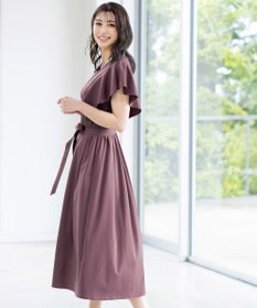 Tiaclasse L 【洗える】ストレスフリーで着用できるカットソーフレアワンピース