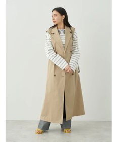 earth music&ecology レースプリントボーダープルオーバー