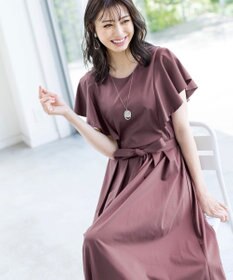 Tiaclasse L 【洗える】ストレスフリーで着用できるカットソーフレアワンピース