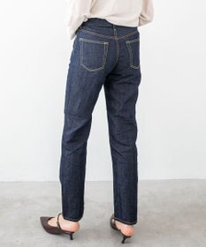 caqu FS linen tapered straight リネンテーパードストレートデニム