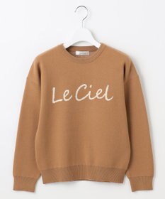 Feroux 【洗える】レタードロゴ プルオーバーニット