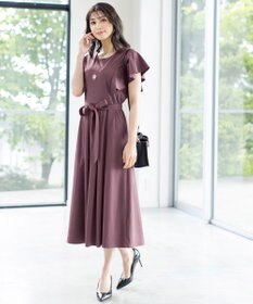 Tiaclasse L 【洗える】ストレスフリーで着用できるカットソーフレアワンピース