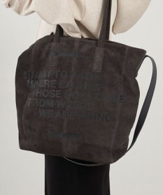 russet ステンシルデザインスエード2WAYトートバッグ(CE-1639)