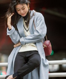 23区 【洗える】コットンリリー Vネック ベスト