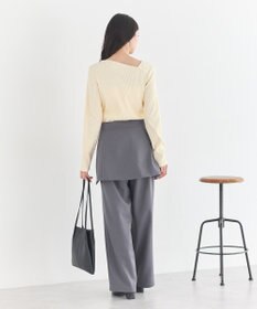 earth music&ecology アシメネックリブプルオーバー