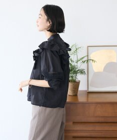 CRAFT STANDARD BOUTIQUE フリル使いマニーレースピンタックブラウス