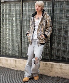 WEGO 【ユニセックス着用ITEM/MLサイズ展開】ワーカーズボアフードブルゾン