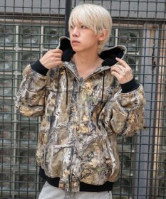 WEGO 【ユニセックス着用ITEM/MLサイズ展開】ワーカーズボアフードブルゾン