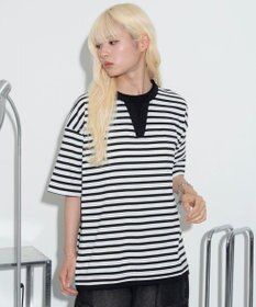 WEGO 【ユニセックス着用ITEM】キーネックフェイクレイヤードT（SS）