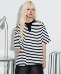 WEGO 【ユニセックス着用ITEM】キーネックフェイクレイヤードT（SS）