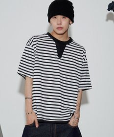 WEGO 【ユニセックス着用ITEM】キーネックフェイクレイヤードT（SS）