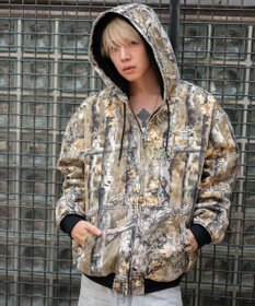 WEGO 【ユニセックス着用ITEM/MLサイズ展開】ワーカーズボアフードブルゾン