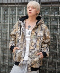 WEGO 【ユニセックス着用ITEM/MLサイズ展開】ワーカーズボアフードブルゾン