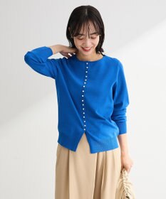 Green Parks パール調ボタン付き２ＷＡＹニットプルオーバー