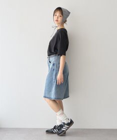 earth music&ecology デニムハーフパンツ