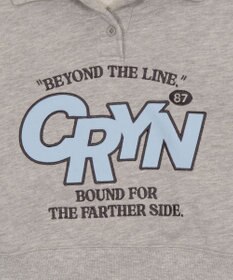 WEGO 襟付きグラフィックショートスウェット