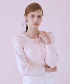 Maison de FLEUR ローズニットカーディガン
