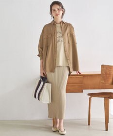 23区 L 【SLOW/一部店舗限定】ガーメントツイル 2WAY シャツ