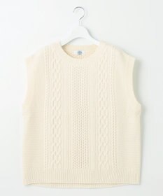 J.PRESS LADIES 【洗える】アラン ニットベスト