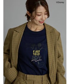 Te chichi 【Disney】ミッキー/配色ロゴロンT